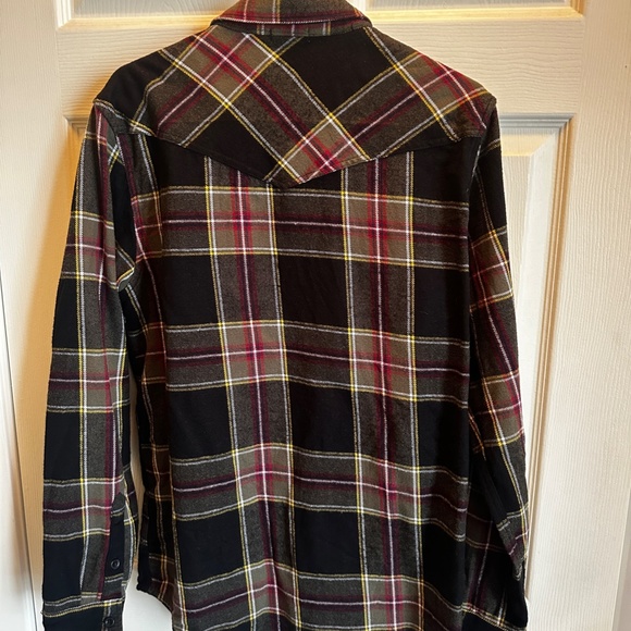 Lrg heavyweight plaid flannel long sleeve button up shirt - M - Picture 2 of 5